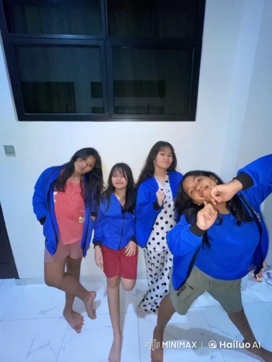 Girls in Blue Jackets Perform Energetic Kungfu Routine – AI Generated Video | Hailuo AI