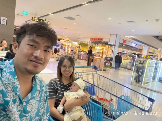 Mall Kung Fu: Couple Practices Martial Arts with Child – AI Generated Video | Hailuo AI