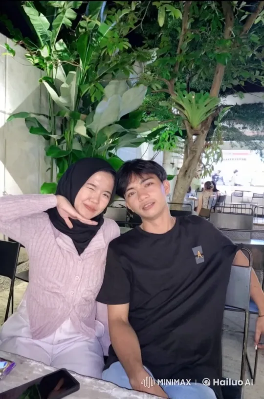 Young Couple's Playful Kung Fu Routine at Outdoor Cafe – AI Generated Video | Hailuo AI