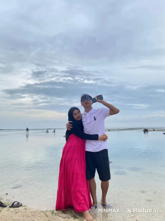 Couple Playfully Practices Kungfu on a Beach – AI Generated Video | Hailuo AI