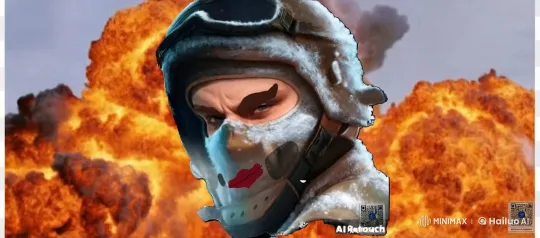 Military Man Dances, Boards Chopper for SVO – AI Generated Video | Hailuo AI