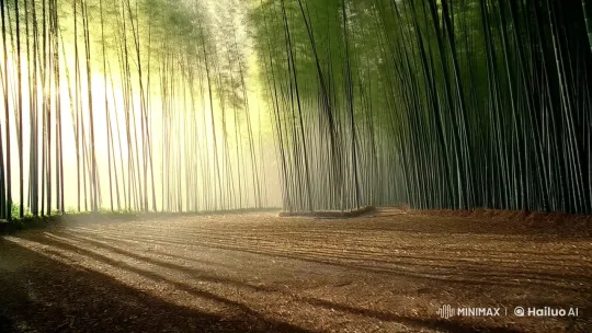 Kungfu Combat in a Bamboo Forest at Dawn – AI Generated Video | Hailuo AI