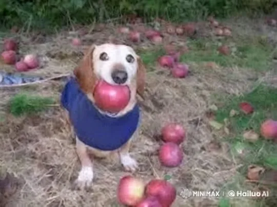 Dog Transforms into Winged Apple, Returns to Tree – AI Generated Video | Hailuo AI