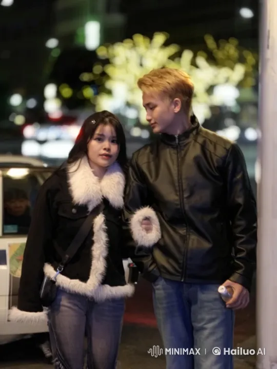 Couple Showcases Martial Arts Prowess in Nighttime Cityscape – AI Generated Video | Hailuo AI