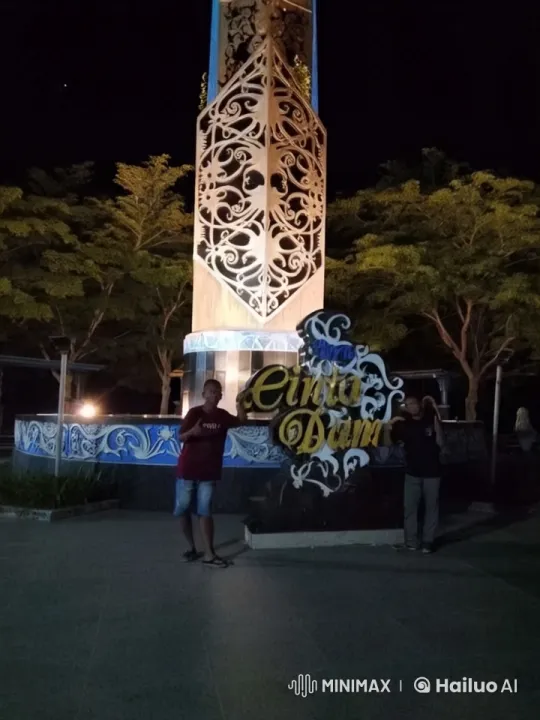 Nighttime Kungfu Display at Illuminated Monument – AI Generated Video | Hailuo AI