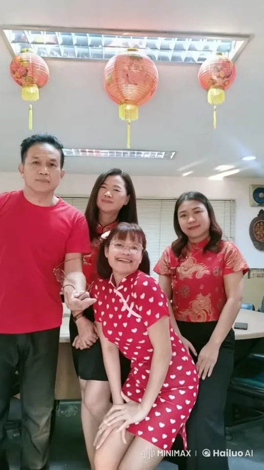 Red-Clothed Group Performs Dynamic Kung Fu in Festive Setting – AI Generated Video | Hailuo AI