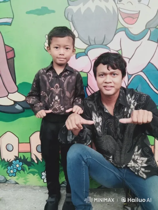 Father and Child Practice Martial Arts Against Mural – AI Generated Video | Hailuo AI