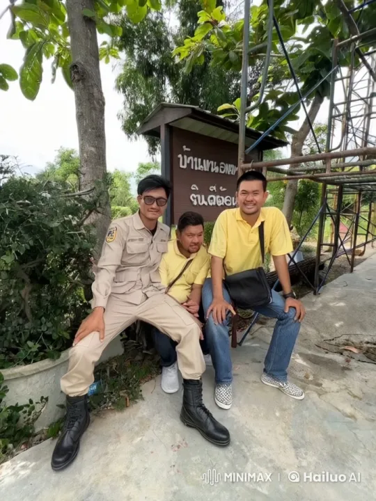 Three Men Demonstrate Kung Fu Techniques in Forest Setting – AI Generated Video | Hailuo AI