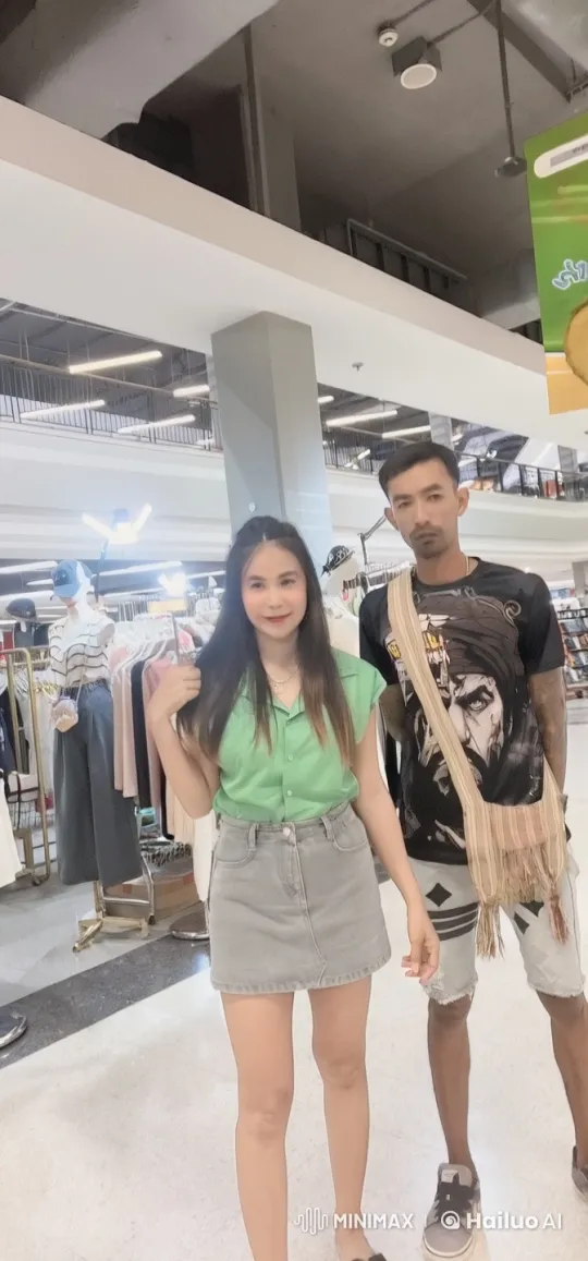 Martial Arts Duo Showcases Skills in Shopping Mall – AI Generated Video | Hailuo AI
