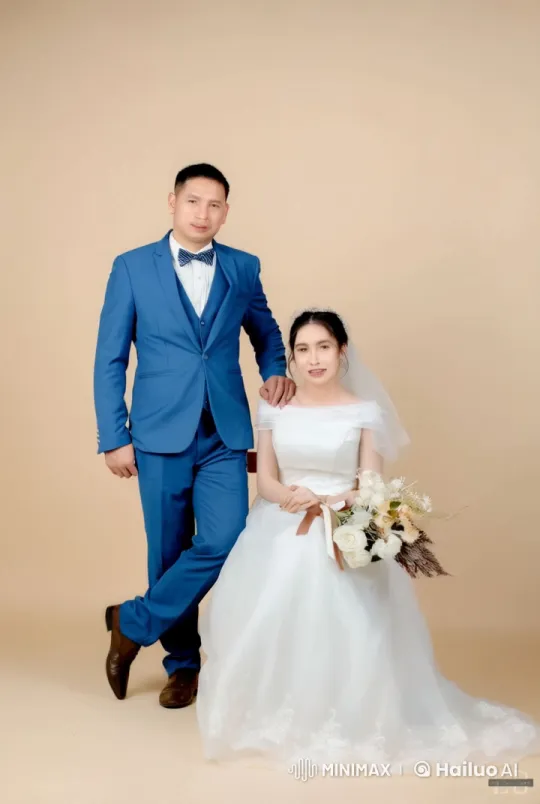 Wedding Couple Showcases Martial Arts Skills in Wedding Attire – AI Generated Video | Hailuo AI
