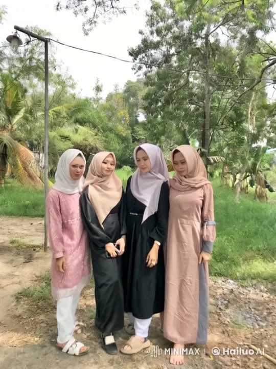 Hijabi Women Perform Kungfu in Green Surroundings – AI Generated Video | Hailuo AI