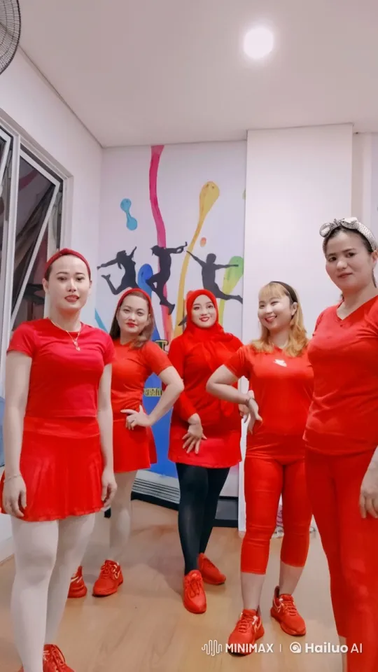 Women Perform Synchronized Kungfu Routine in Colorful Setting – AI Generated Video | Hailuo AI
