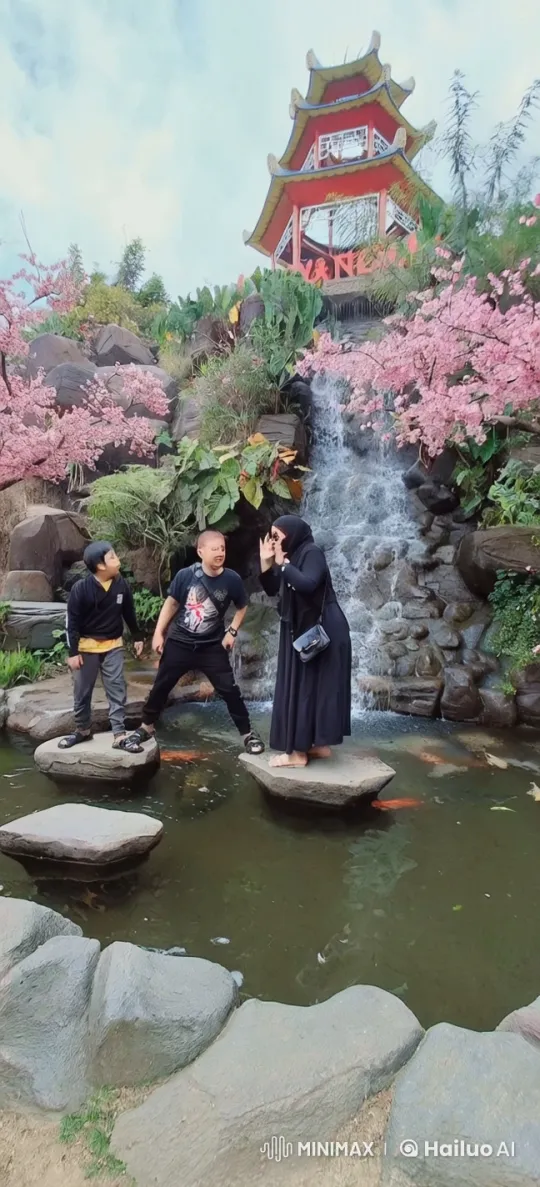 Chinese Martial Arts Display in Cherry Blossom Garden – AI Generated Video | Hailuo AI