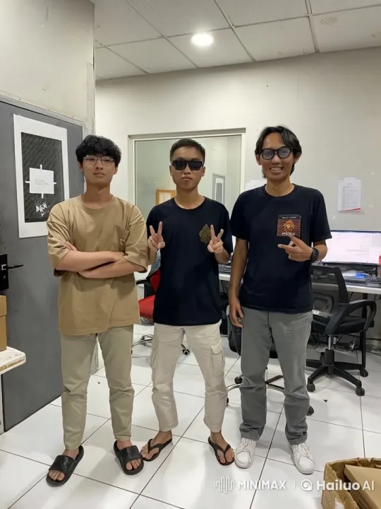 Three Young Men Showcase Martial Arts Skills in Office Setting – AI Generated Video | Hailuo AI