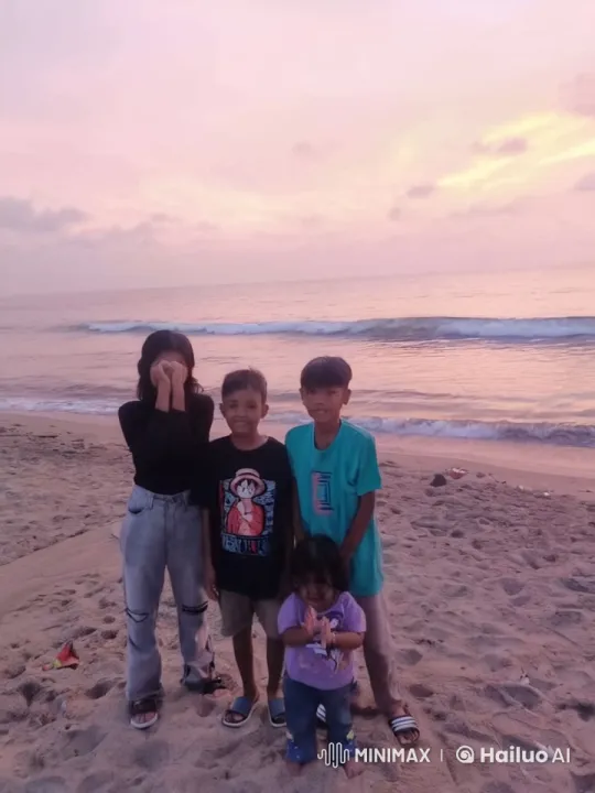 Children's Playful Kungfu Battle on Beach at Sunset – AI Generated Video | Hailuo AI