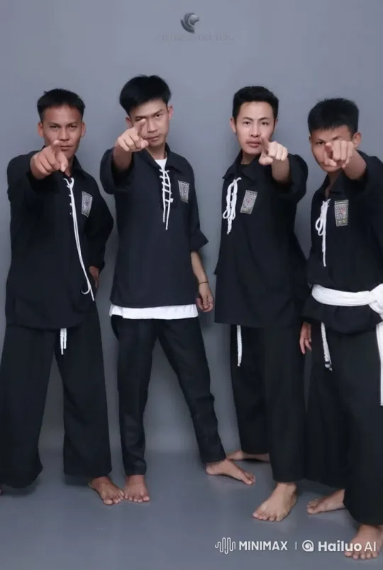 Synchronized Kungfu Performance by Four Individuals – AI Generated Video | Hailuo AI