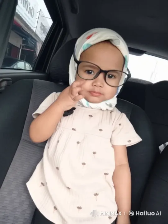 Animated Child in Car Displaying Playful Gestures – AI Generated Video | Hailuo AI