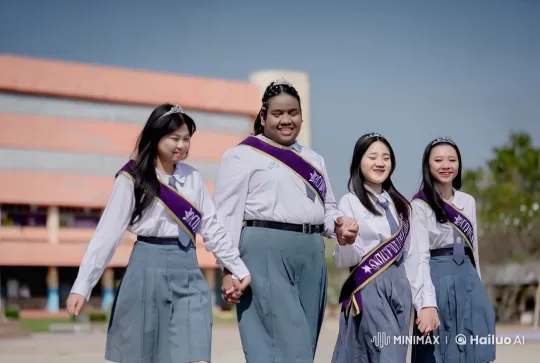 Graduating Students Celebrate in Outdoor Ceremony – AI Generated Video | Hailuo AI