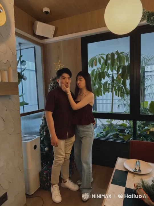 Couple Practicing Kungfu in Cozy Christmas Setting – AI Generated Video | Hailuo AI