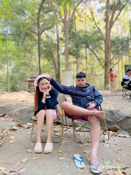 Couple Engages in Dynamic Martial Arts Fight in Forest – AI Generated Video | Hailuo AI
