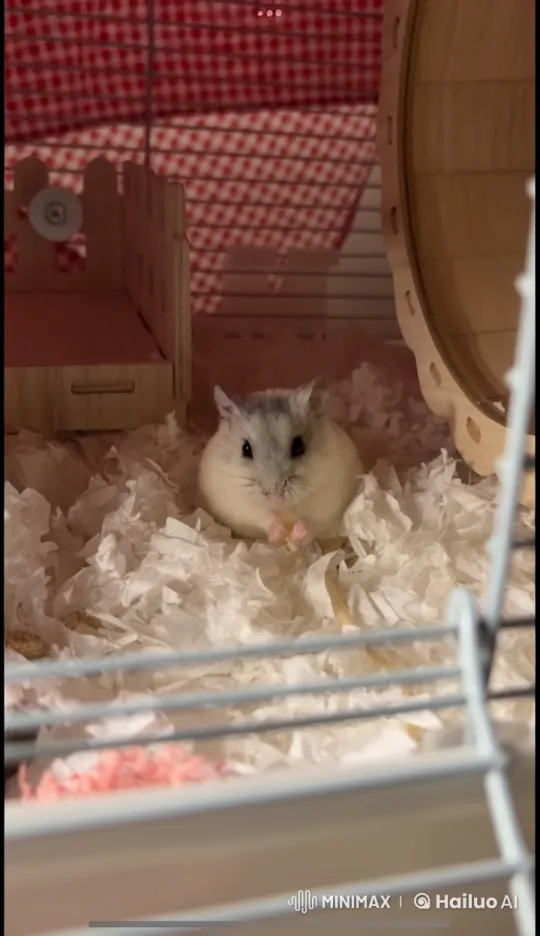 Cute Hamster Makes Valentine's Origami Hearts – AI Generated Video | Hailuo AI