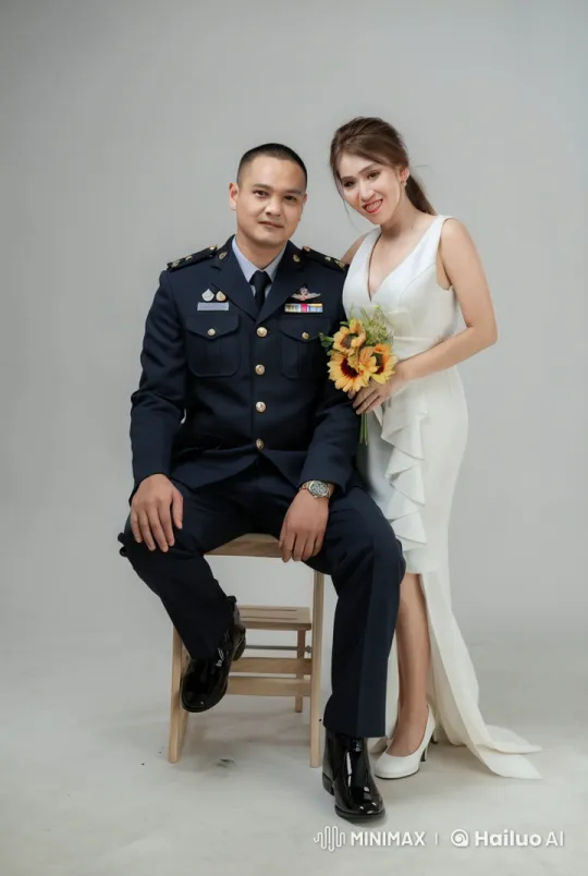 Woman in White Dress Battles Man in Military Uniform with Martial Arts – AI Generated Video | Hailuo AI