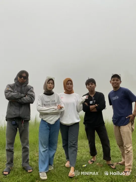 Foggy Field: Playful Sparring Among Five Individuals – AI Generated Video | Hailuo AI