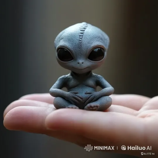 Adorable Alien Interacts with Human Hand – AI Generated Video | Hailuo AI