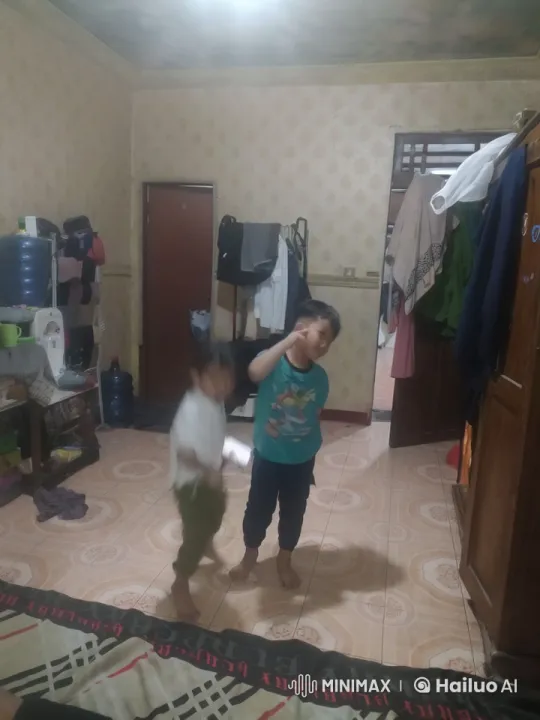 Children's Playful Kung Fu Battle in Cozy Bedroom – AI Generated Video | Hailuo AI