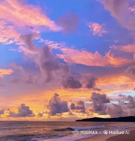 Dramatic Sunset: A Cinematic 4K Ocean Panorama – AI Generated Video | Hailuo AI