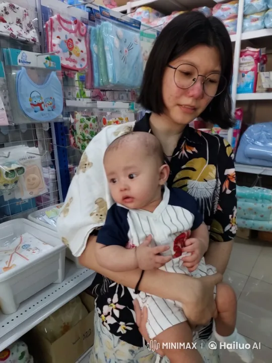Baby Mimics Kung Fu in Clothing Store Aisle – AI Generated Video | Hailuo AI