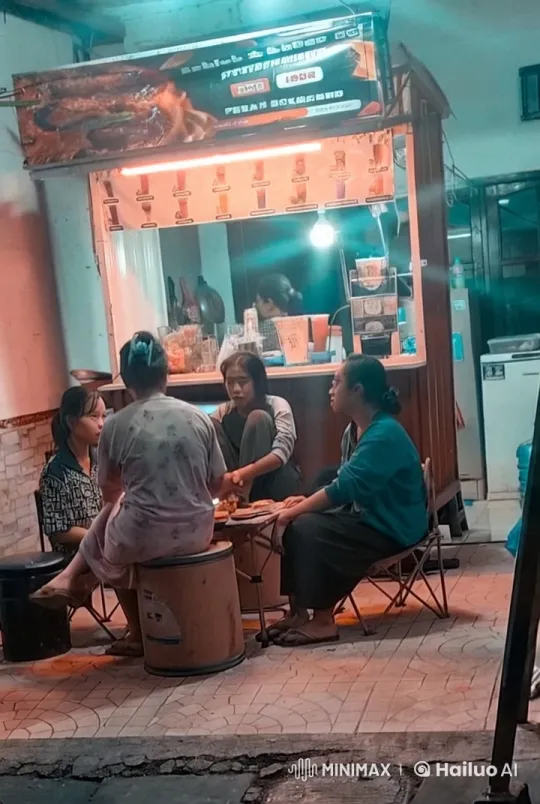 Unexpected Kung Fu Showdown at Street Food Stall – AI Generated Video | Hailuo AI