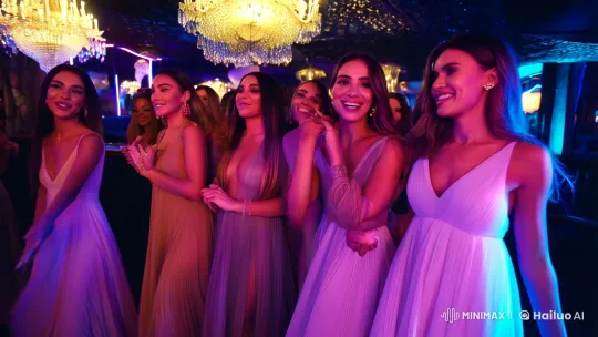 Rapper's Magnetic Arrival in Glamorous Club – AI Generated Video | Hailuo AI