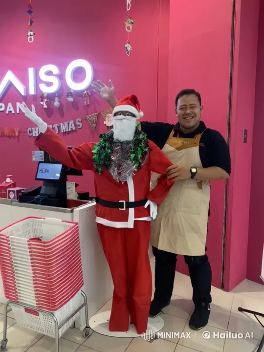 Martial Arts Santa Mannequin at DAISO Store – AI Generated Video | Hailuo AI
