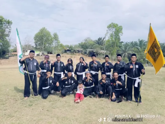 Martial Arts Group Poses for Photo on Grass – AI Generated Video | Hailuo AI