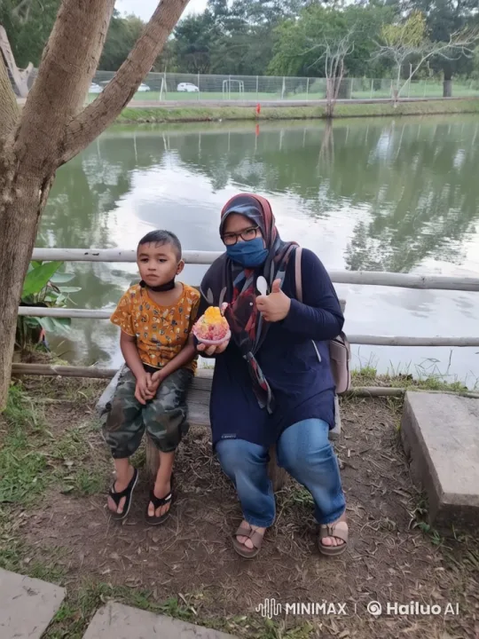 Peaceful Lakeside Moment with Woman and Child – AI Generated Video | Hailuo AI