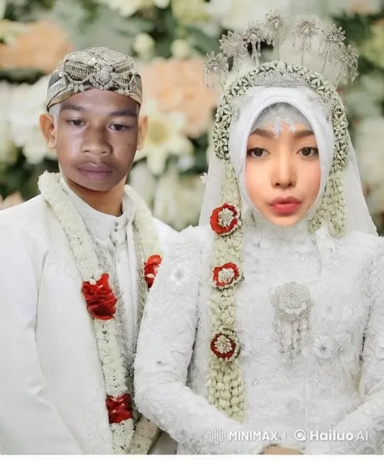 Traditional Wedding Video: Groom and Bride in White Elegance – AI Generated Video | Hailuo AI