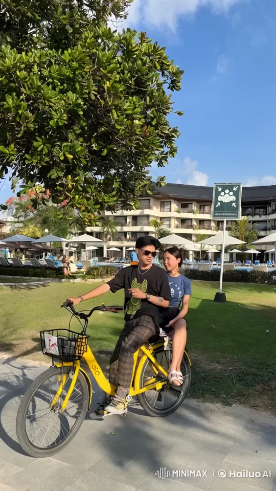 Couple Performs Energetic Kungfu Routine by Resort Pool – AI Generated Video | Hailuo AI