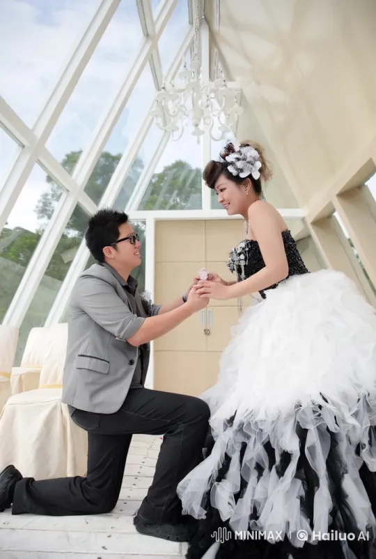 Wedding Attire Martial Arts Fight in Glass Chapel – AI Generated Video | Hailuo AI
