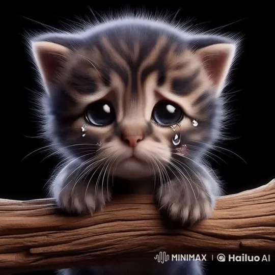 Adorable Fluffy Pet Peeks Over Log in Live2D Animation – AI Generated Video | Hailuo AI