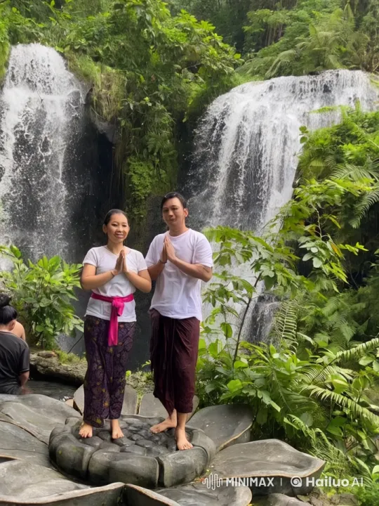 Traditional Kungfu Display in Lush Forest with Waterfall – AI Generated Video | Hailuo AI