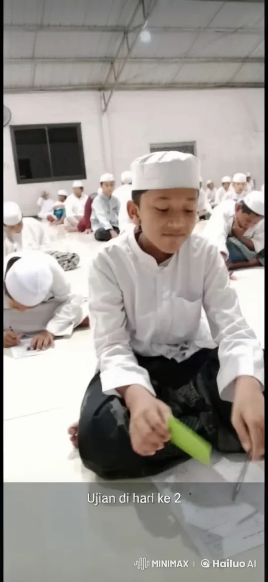 Children Taking Exam in Peaceful Indoor Setting – AI Generated Video | Hailuo AI