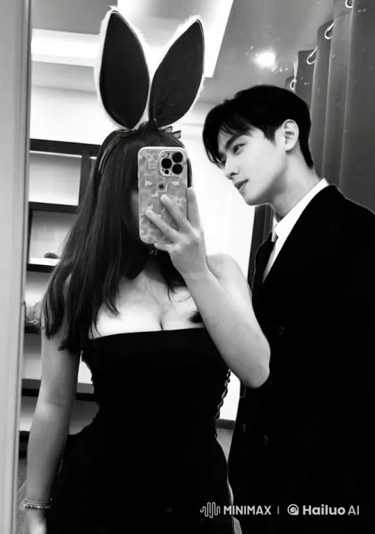 Woman in Black Dress and Man Share Intimate Moment – AI Generated Video | Hailuo AI