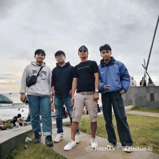 Friends Enjoying Relaxing Beachside Outing – AI Generated Video | Hailuo AI