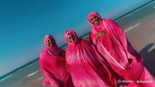 Women Practicing Kung Fu on the Beach – AI Generated Video | Hailuo AI