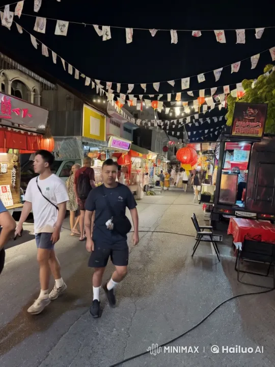 Kung Fu Showdown in Bustling Night Market – AI Generated Video | Hailuo AI