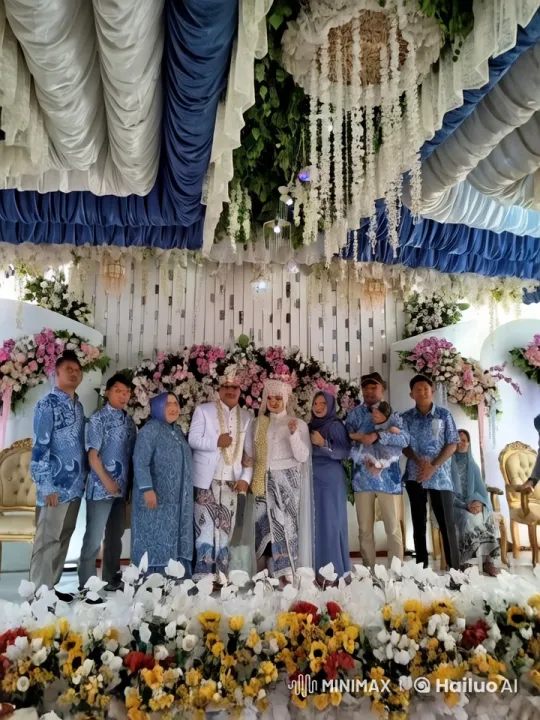 Traditional Wedding Ceremony with Family and Floral Decor – AI Generated Video | Hailuo AI