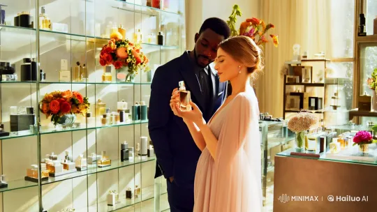 Luxurious Perfumery: A Serene Scented Moment – AI Generated Video | Hailuo AI