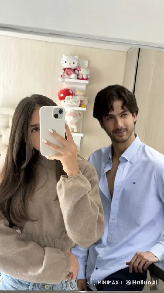 Young Couple Shares Intimate Moment in Cozy Bedroom – AI Generated Video | Hailuo AI