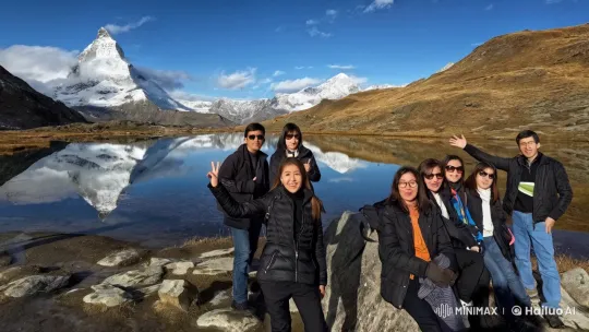 Kungfu Friends Perform by Alpine Lake with Matterhorn – AI Generated Video | Hailuo AI